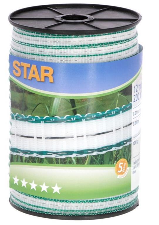 TRAK 12mm STAR bel/zelen (108kg) - 200m