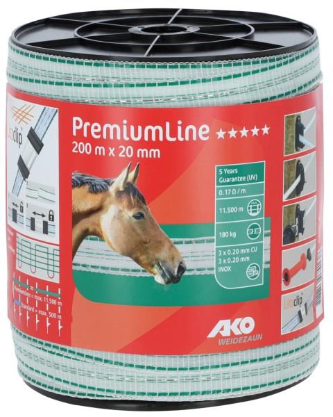 Trak PremiumLine 20mm zelen, 200m