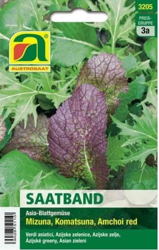 Solata, azijska listna zelenjava na trak