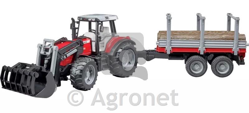 Traktor MASSEY FERGUSON 7600 s prikolico