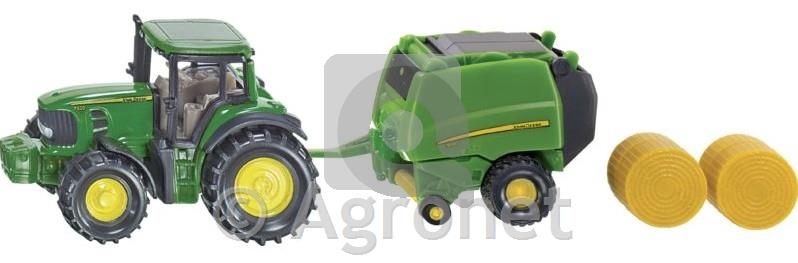 Traktor John Deere z balirko