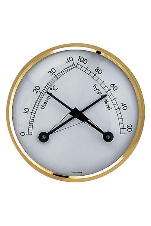 Stenski termometer-vlagometer, zlat