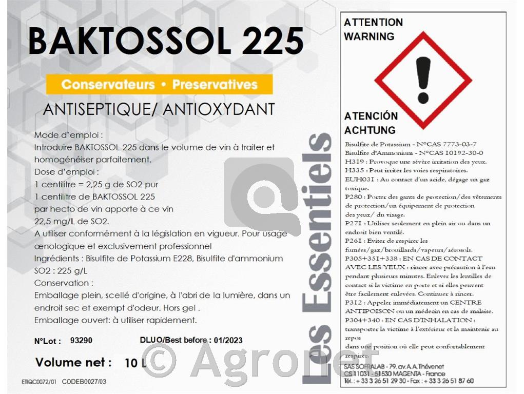 BAKTOSSOL 225 - 5L
