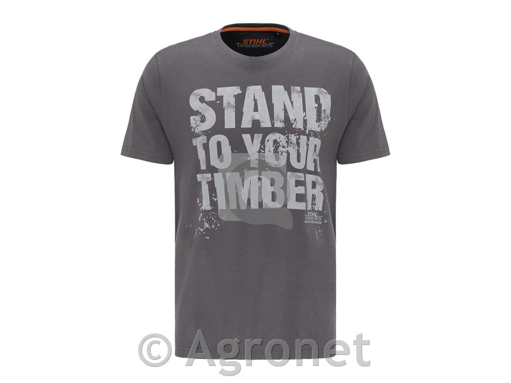 Moška majica "STAND TO YOUR TIMBER" siva STIHL
