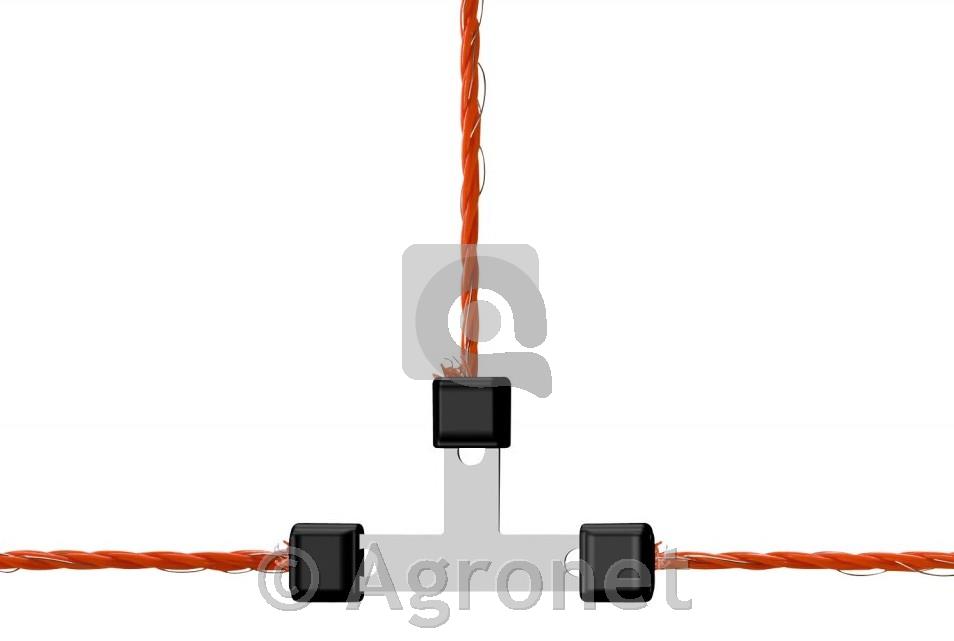 Spojka T za pletenico Litzclip - do3mm, 5kos