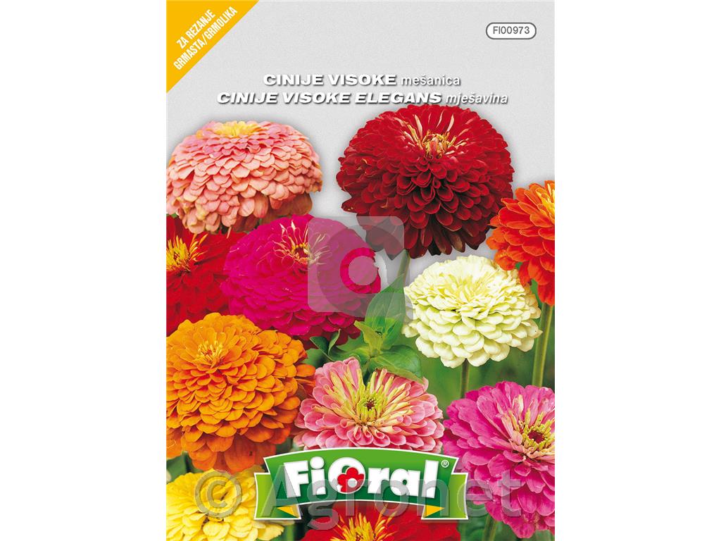 Cinije visoke mešanica (Zinnia elegans), 1 g