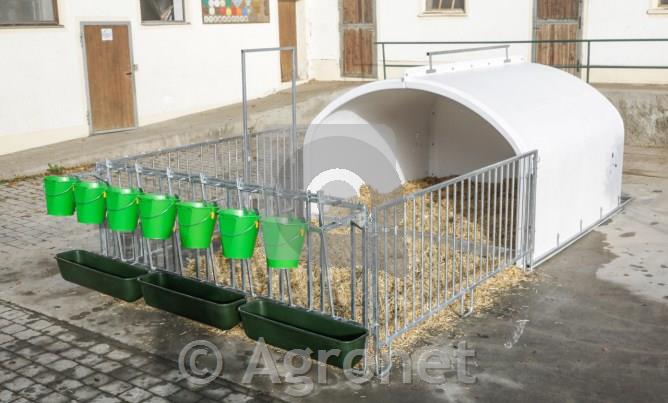 Velika staja Premium XXL z ograjo z vrati