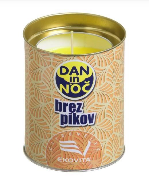 Papirnata sveča Ekovita citronela dan in noč "brez pikov"