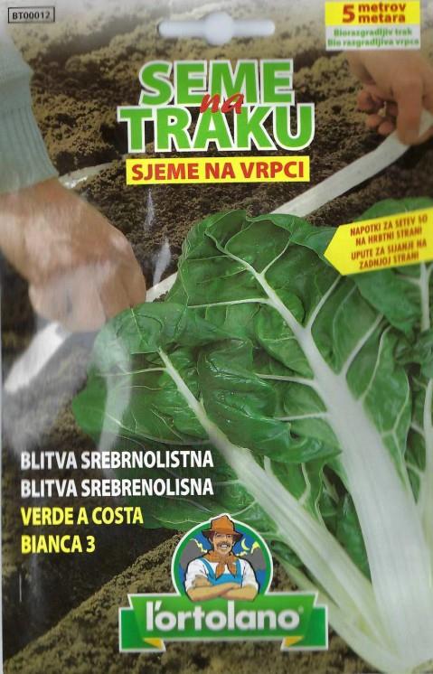 Blitva Srebnolistna, seme na traku