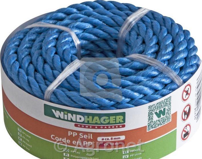 Vrv pletena 8mm x 10m, modra
