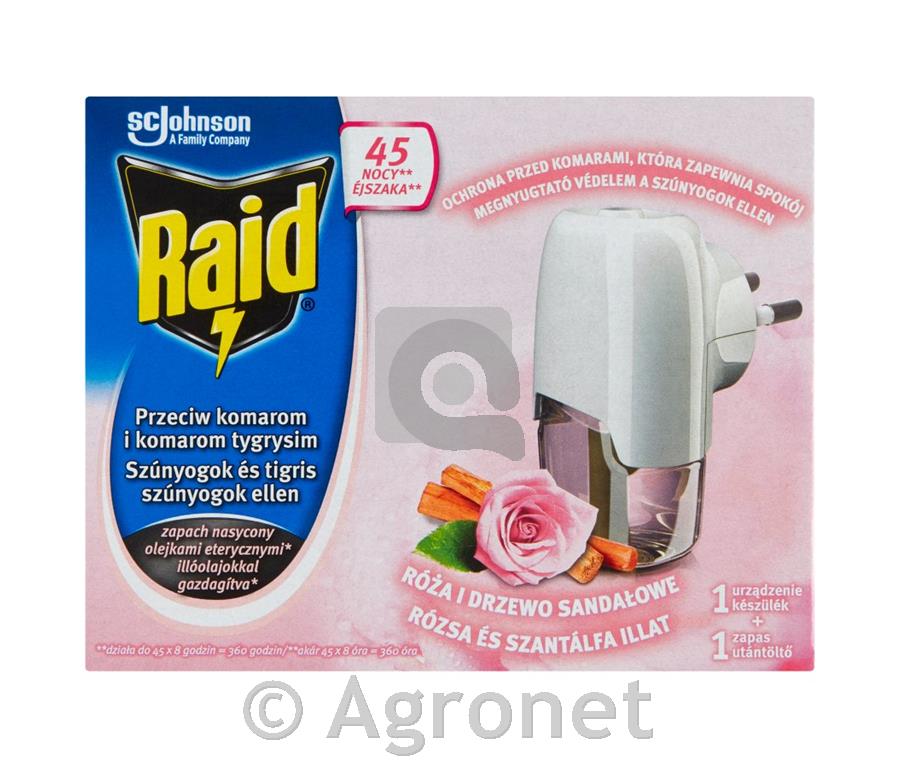 Raid električni aparat, tekoče polnilo