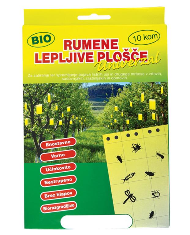 Bio rumene lepljive plošče - univerzalne