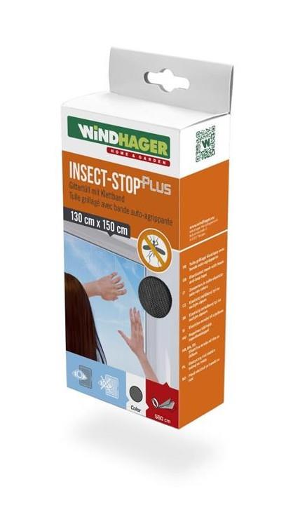 Windhager Komarnik za okno Plus 1,3 x 1,5m, črna