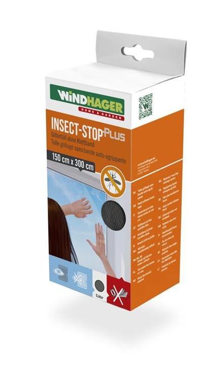 Windhager Komarnik za okno Plus 1,5 x 3,0m, črna