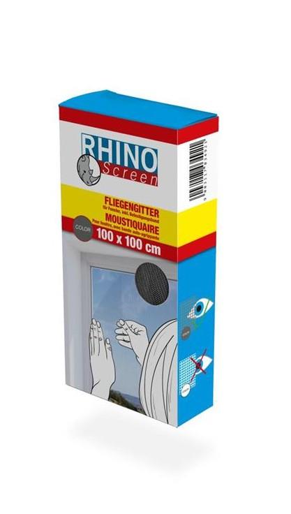 Windhager Komarnik za okno Rhino 1 x 1m, črna