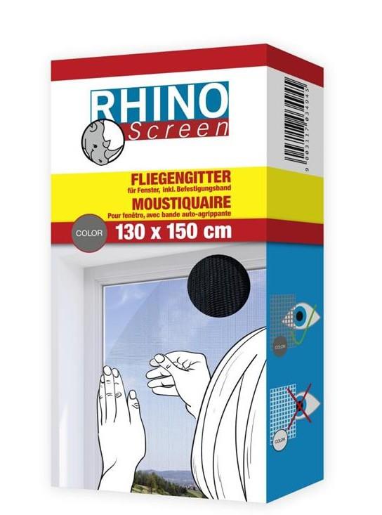 Windhager Komarnik za okno Rhino 1,3 x 1,5m, črna