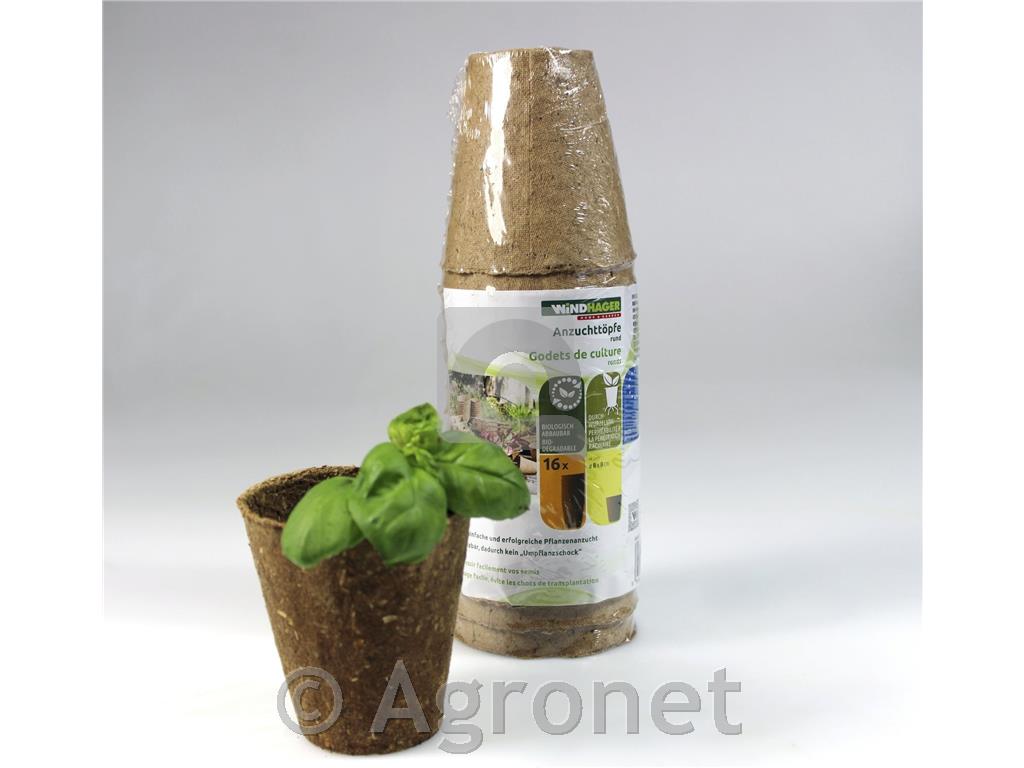 Šotni lončki 8 cm, okrogli, 16 kosov