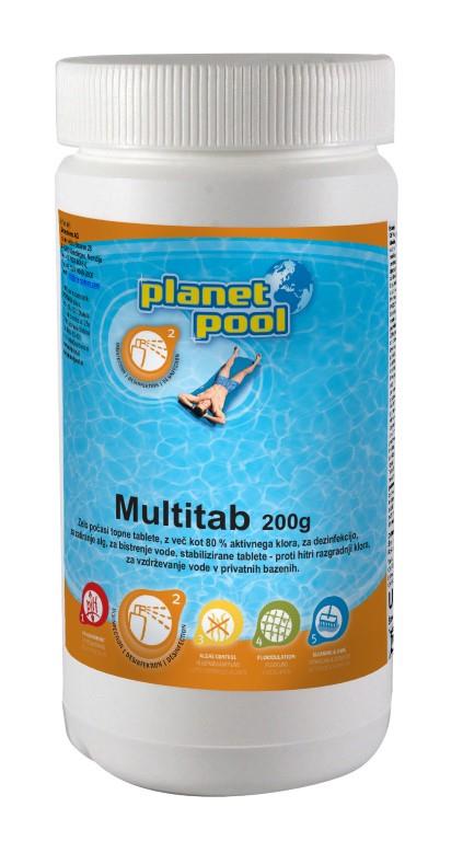 Multitab 1kg/200g-klorove tablete z algicidom in flokulantom