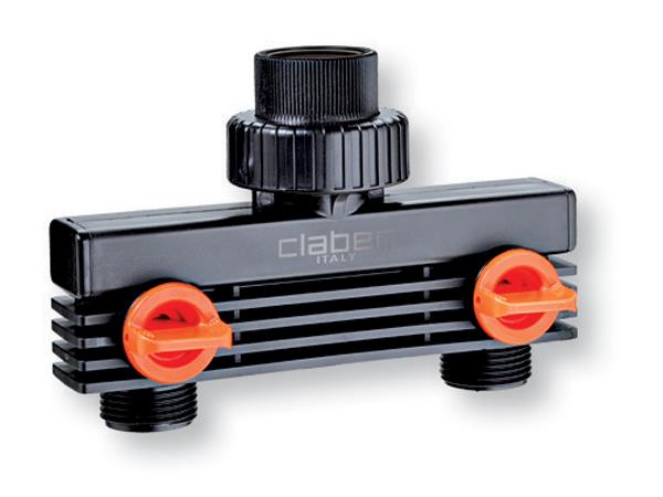 Priključek za vodo nastavek dvojni 3/4", Claber