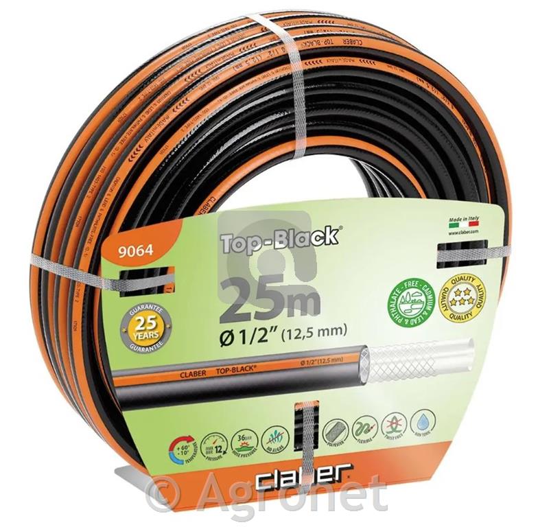 Cev za vodo TOP-BLACK - 1/2'', 25 m Claber