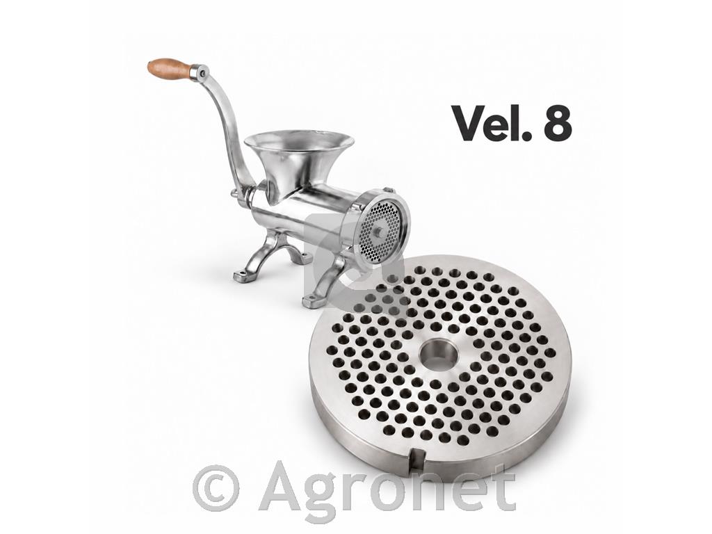 Samobrusilna plošča za mesoreznico inox št. 8