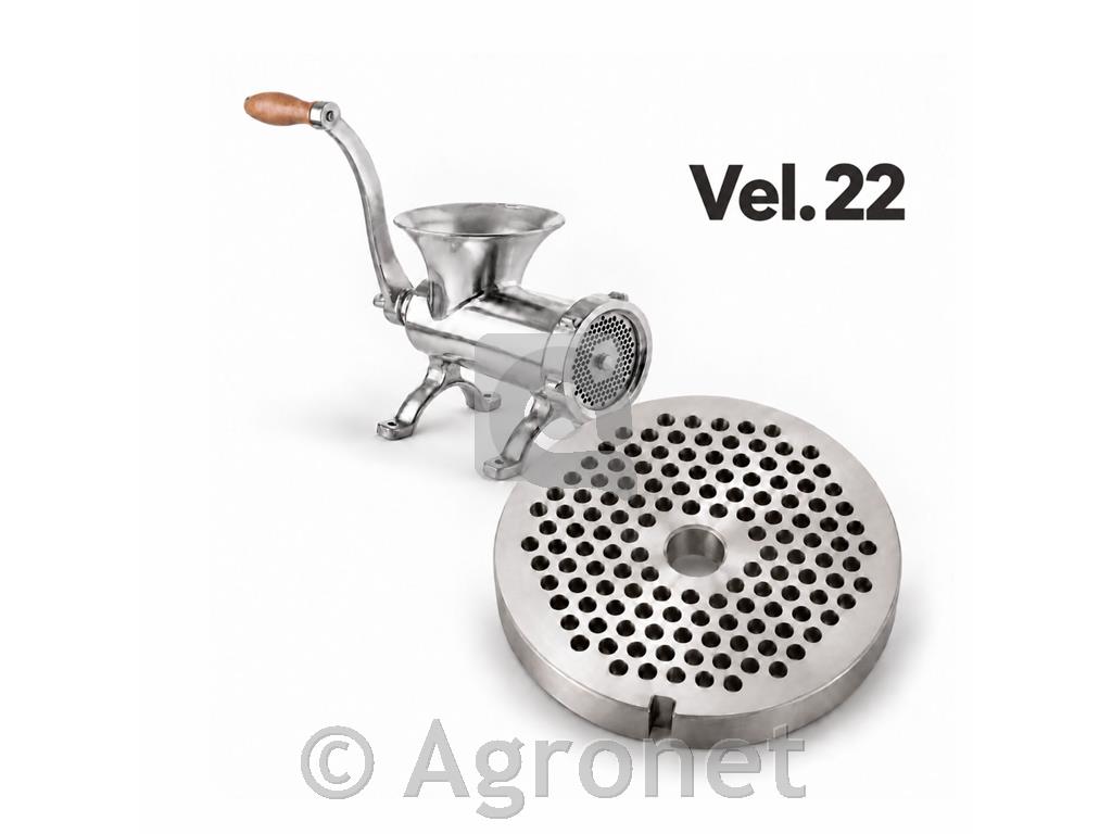 Samobrusilna plošča za mesoreznico inox št. 22