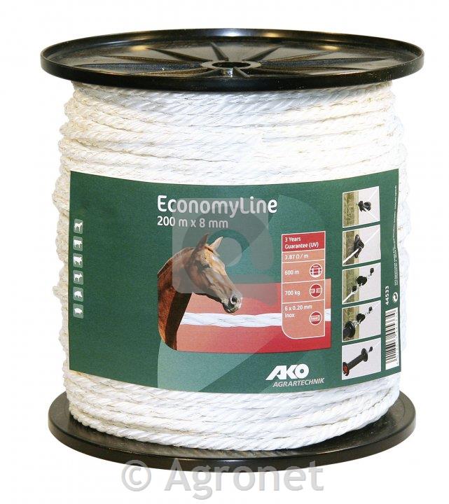 Vrv Economy Line bela 8mm (700kg) - 200m