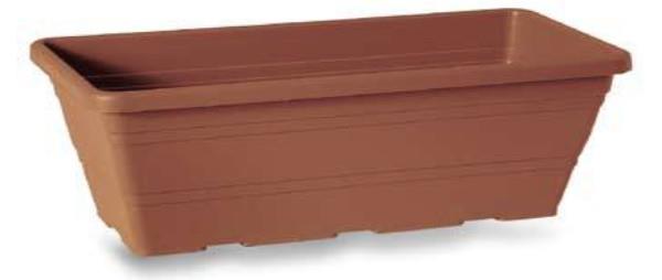 Cvetlično PVC korito Petra 50 terakota