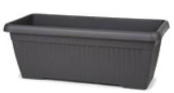 Cvetlično PVC korito Mediteran maxi 80x37,5x30,5cm, antracit