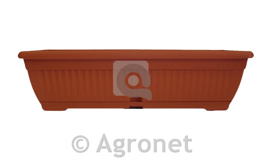 Cvetlično PVC korito s podstavkom 82 terakota