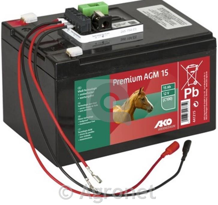Akumulator Premium AGM 12V, 15Ah, 12V + polnilec