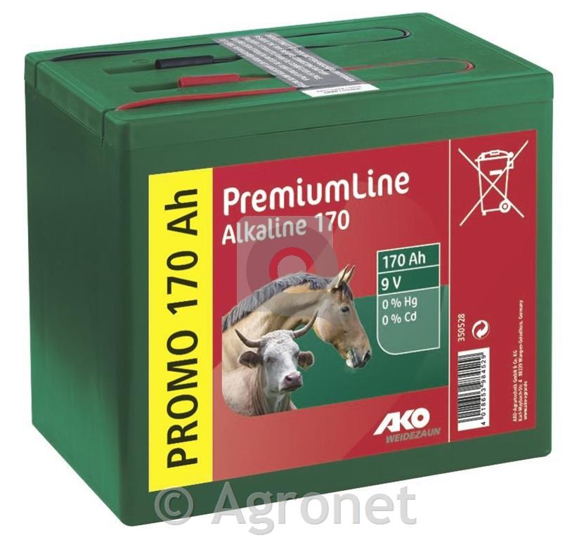 Alkalna zaprta baterija 9 V, 170Ah