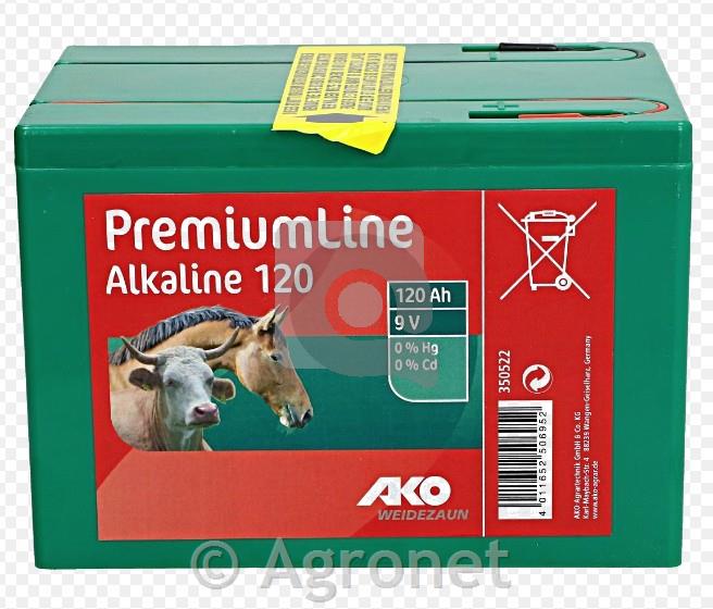 Alkalna zaprta baterija 9 V, 120 Ah