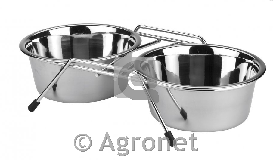 Posodi inox z nosilcem, 2x1800ml