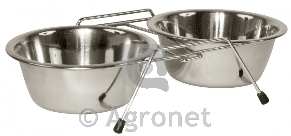 Posodi inox z nosilcem, 2x900ml