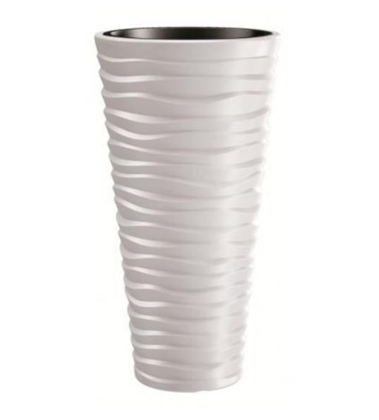 Vaza cvetlična Sand bela, 40cm