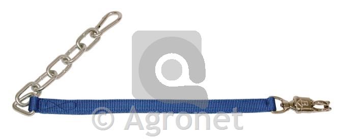 Povodec z verigo, 70 cm moder