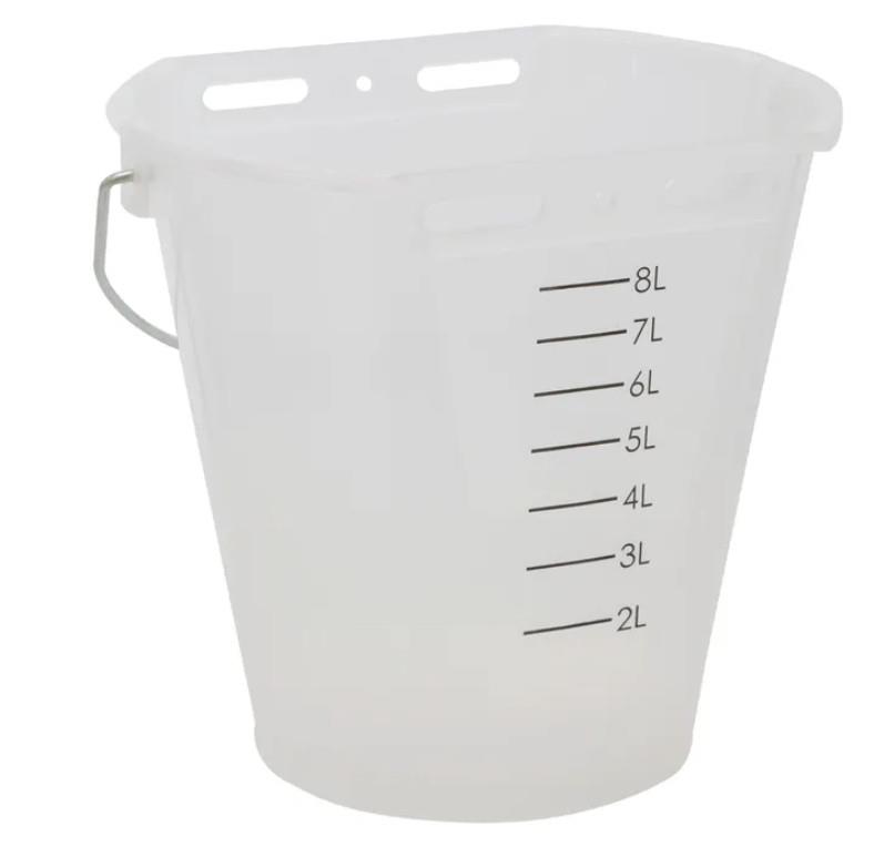 Vedro za napajanje brez dude, prozoren 8L