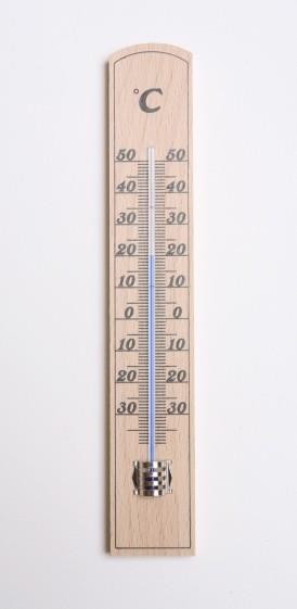 Zunanji leseni termometer