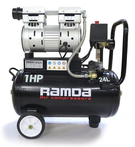 Kompresor tihi brezoljni 4L, 0,75kW, 8bar, 60L/min RAMDA