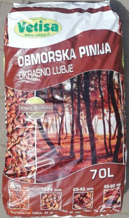 Lubje pinije 10-25, 25 - 45 mm ali 18-25 mm, 70 litrov