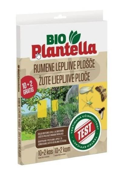 Bio Plantella rumene lepljive plošče, 12 kos