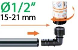 Koleno z navojem Rain jet 1/2", Claber