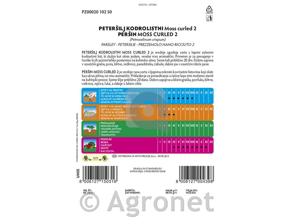 Peteršilj kodrolistni Nano ricciuto, 8 g