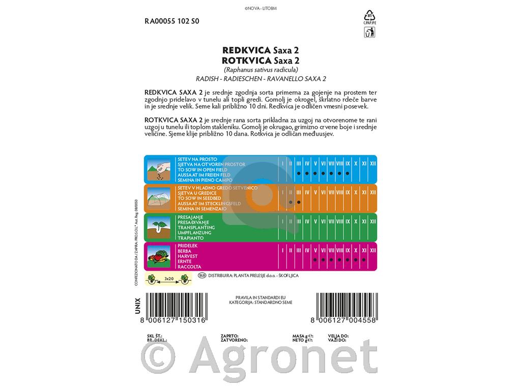 Redkvica Saxa 2, 10 g