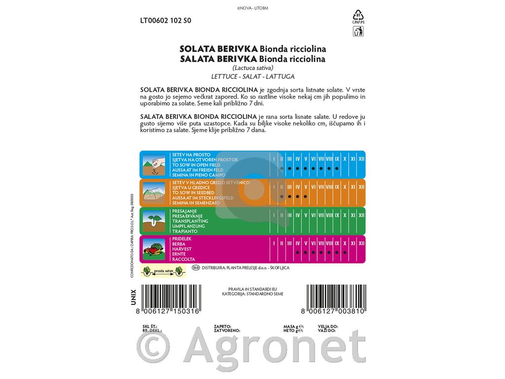 Solata berivka za rezanje, 8 g