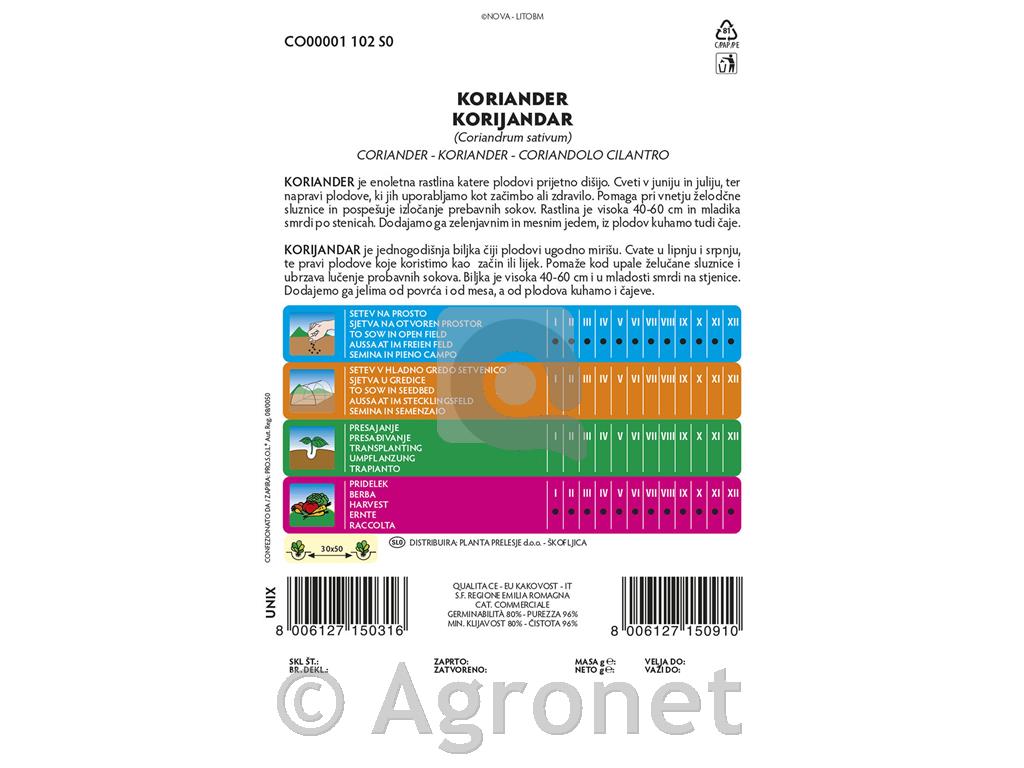 Koriander (Coriandrum sativum), 10 g