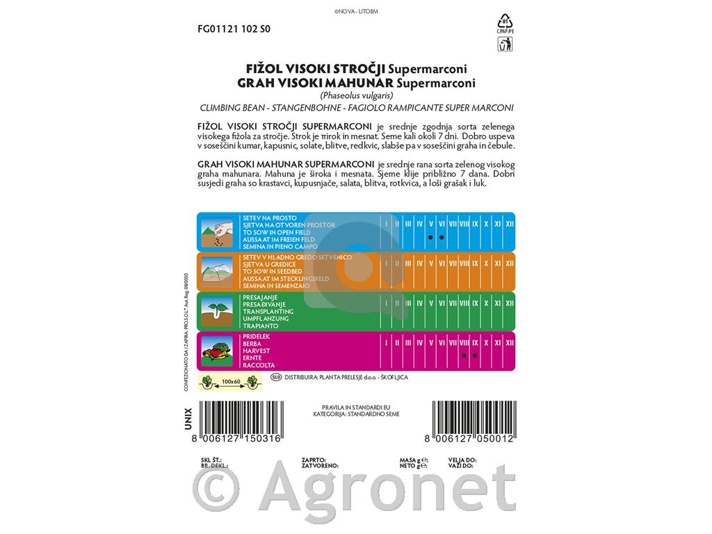 Fižol visoki stročji Super Marconi, 40 g