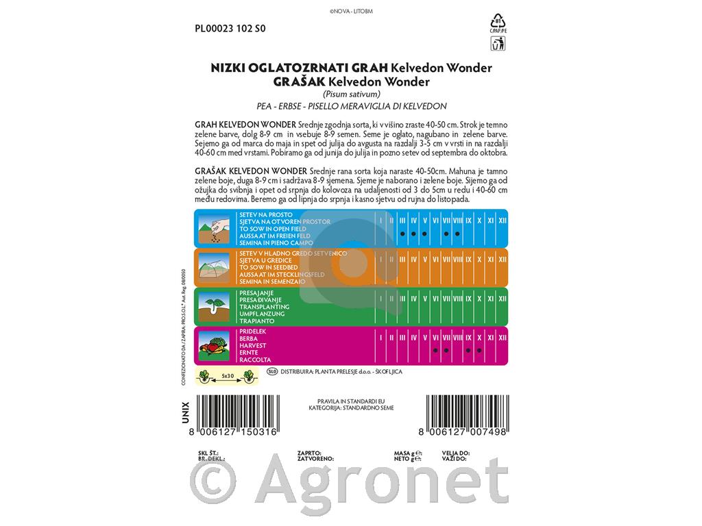 Grah nizki oglatozrnati Kelvedon Wonder, 40 g