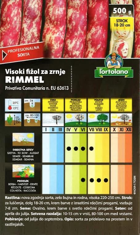Fižol Rimmel 500g za zrnje